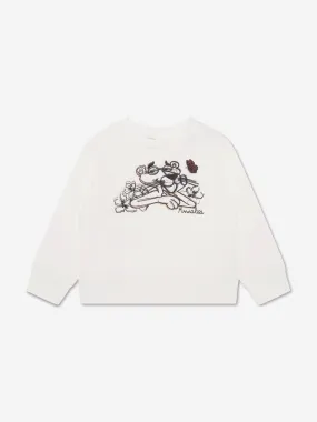 Monnalisa Girls Pink Panther Sweatshirt in Ivory