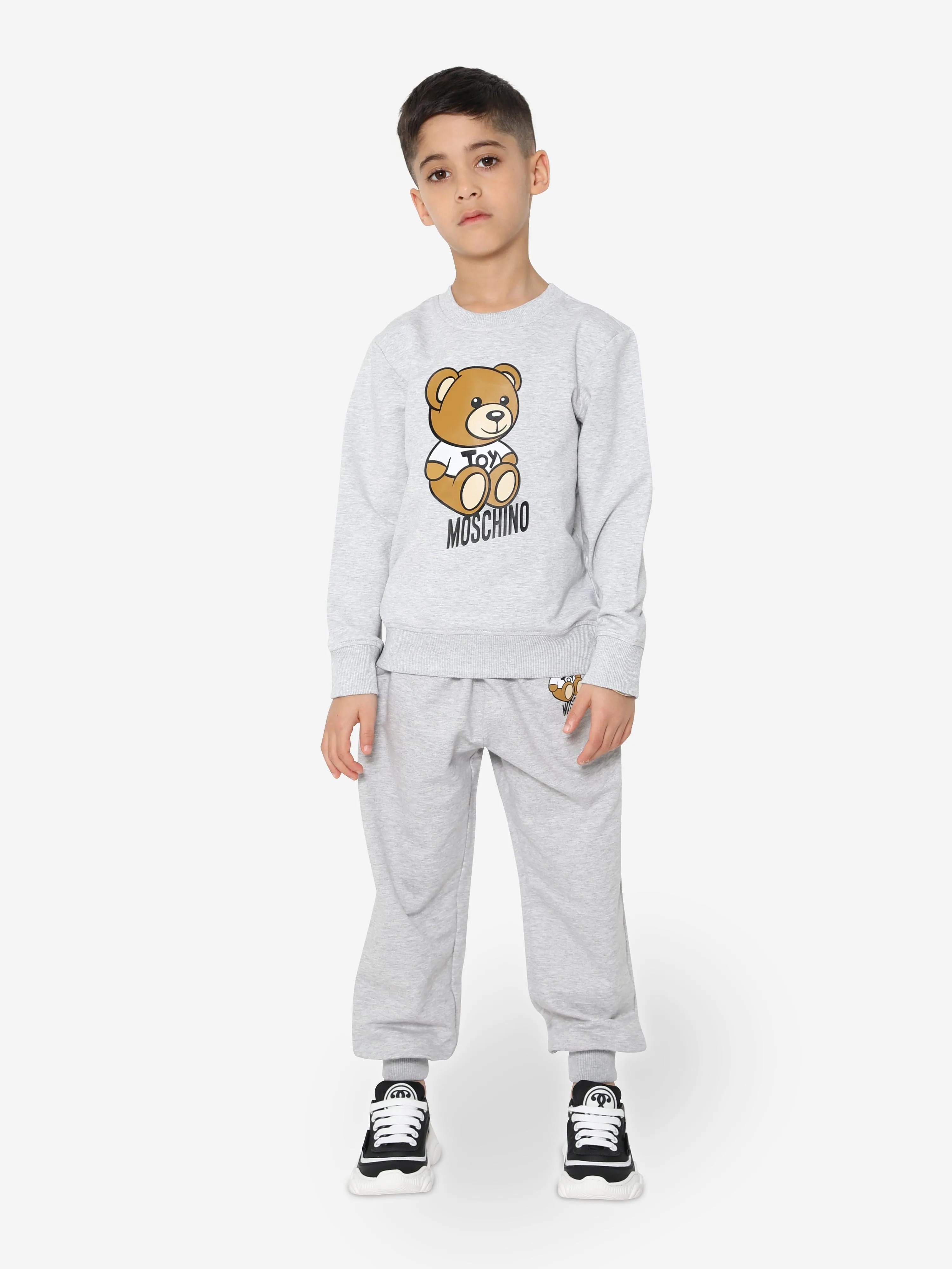 Moschino Boys Teddy Logo Sweatshirt in Grey