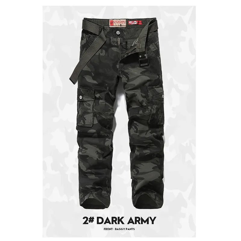 Multi-Pocket Straight Leg Casual Camouflage Trousers Relaxed Fit Cargo Pant | K5705-A