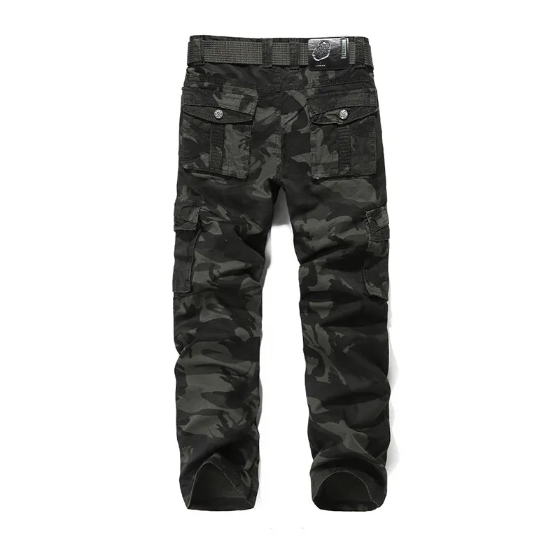 Multi-Pocket Straight Leg Casual Camouflage Trousers Relaxed Fit Cargo Pant | K5705-A