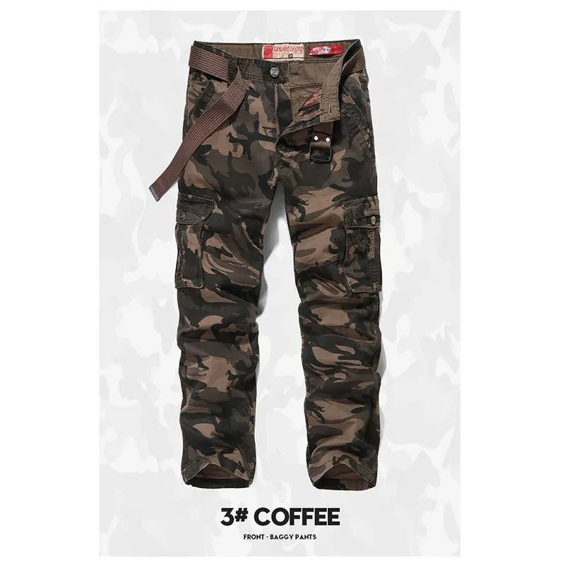 Multi-Pocket Straight Leg Casual Camouflage Trousers Relaxed Fit Cargo Pant | K5705-A