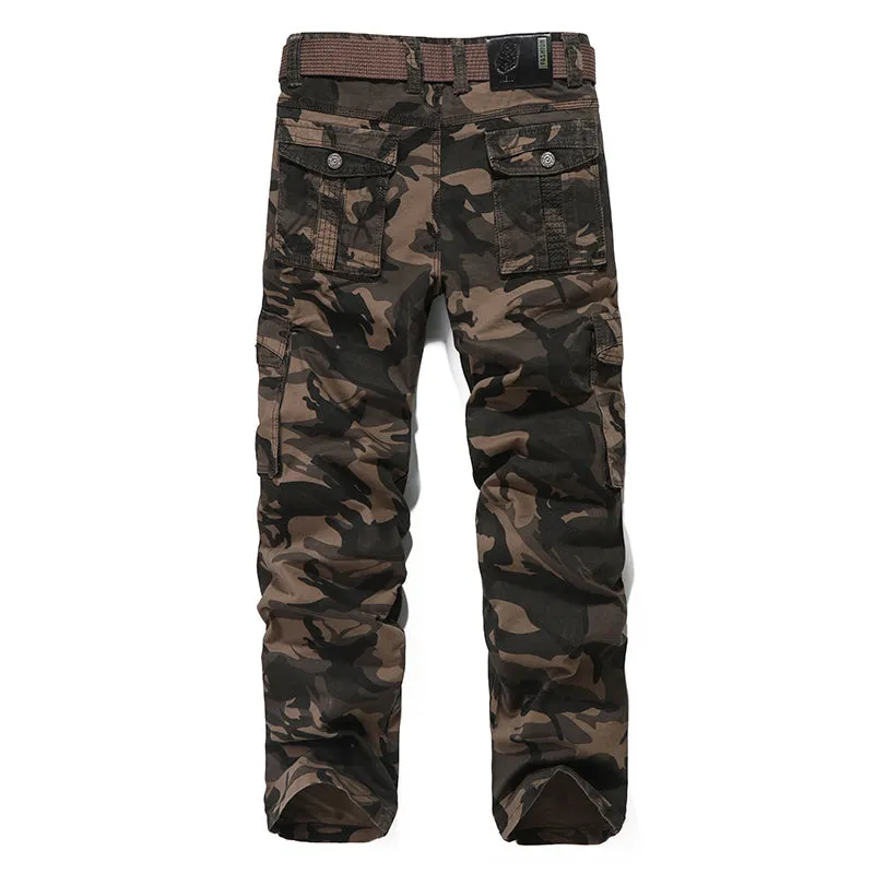 Multi-Pocket Straight Leg Casual Camouflage Trousers Relaxed Fit Cargo Pant | K5705-A