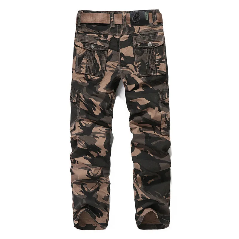 Multi-Pocket Straight Leg Casual Camouflage Trousers Relaxed Fit Cargo Pant | K5705-A