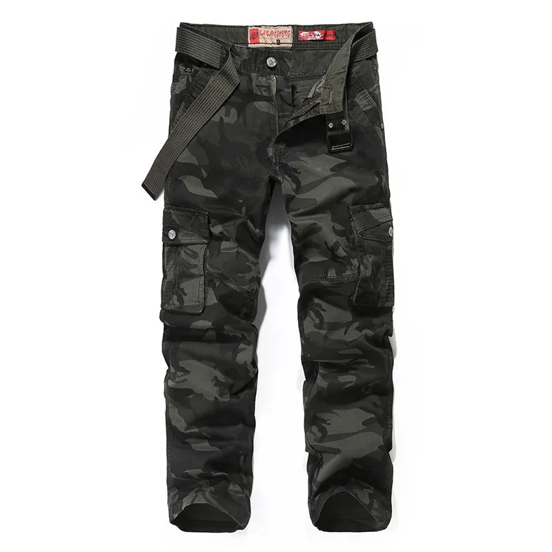 Multi-Pocket Straight Leg Casual Camouflage Trousers Relaxed Fit Cargo Pant | K5705-A