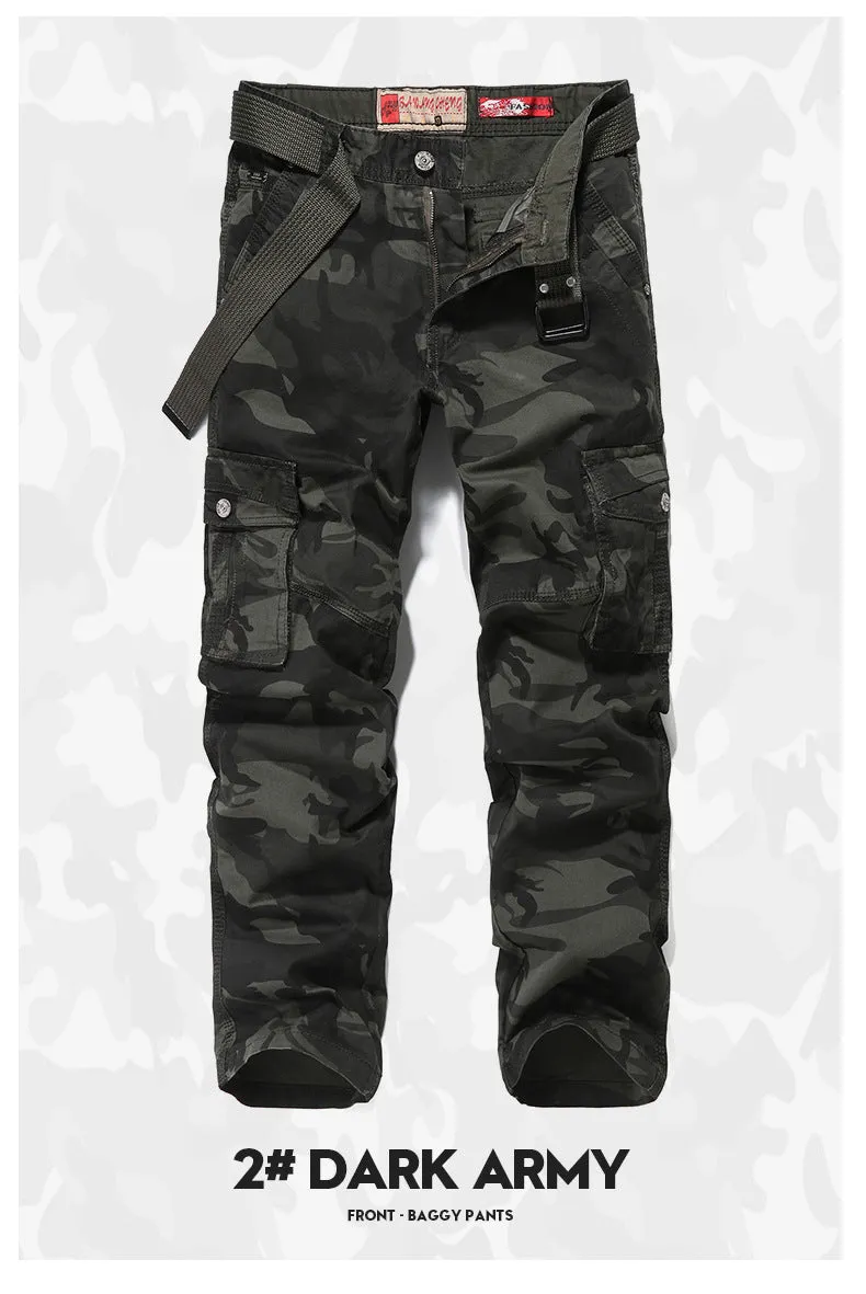 Multi-Pocket Straight Leg Casual Camouflage Trousers Relaxed Fit Cargo Pant | K5705-A