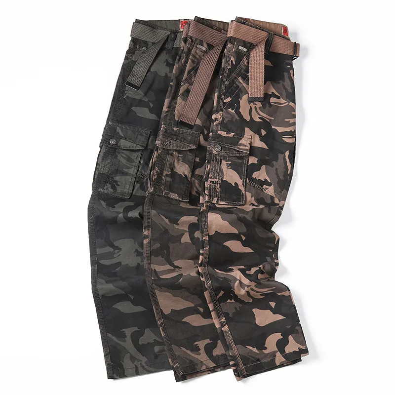 Multi-Pocket Straight Leg Casual Camouflage Trousers Relaxed Fit Cargo Pant | K5705-A