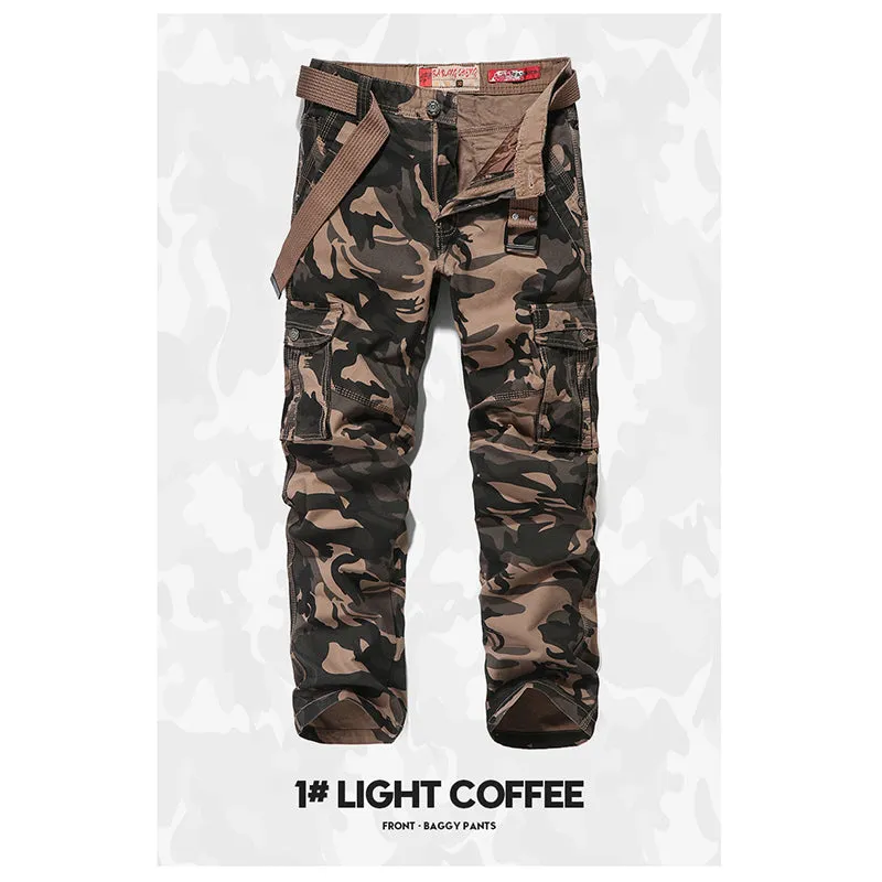 Multi-Pocket Straight Leg Casual Camouflage Trousers Relaxed Fit Cargo Pant | K5705-A