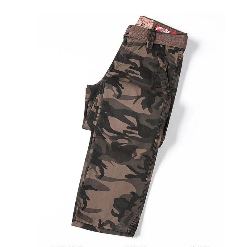 Multi-Pocket Straight Leg Casual Camouflage Trousers Relaxed Fit Cargo Pant | K5705-A