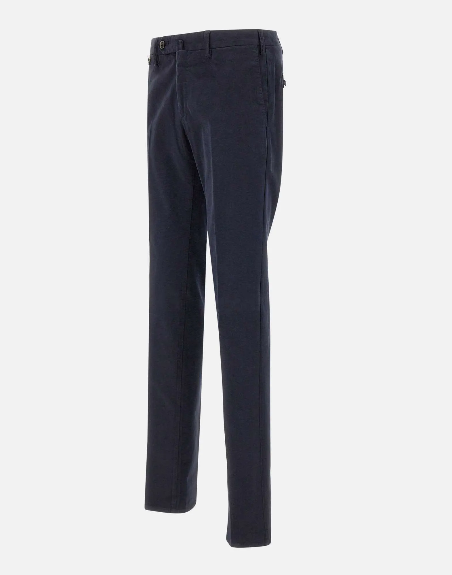 Navy Blue Cotton Modal Trousers