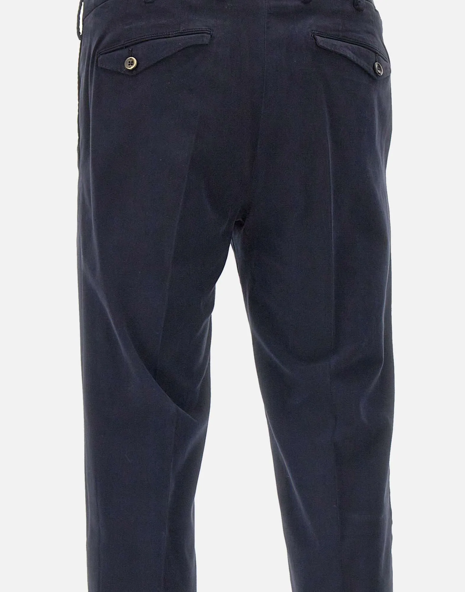 Navy Blue Cotton Modal Trousers