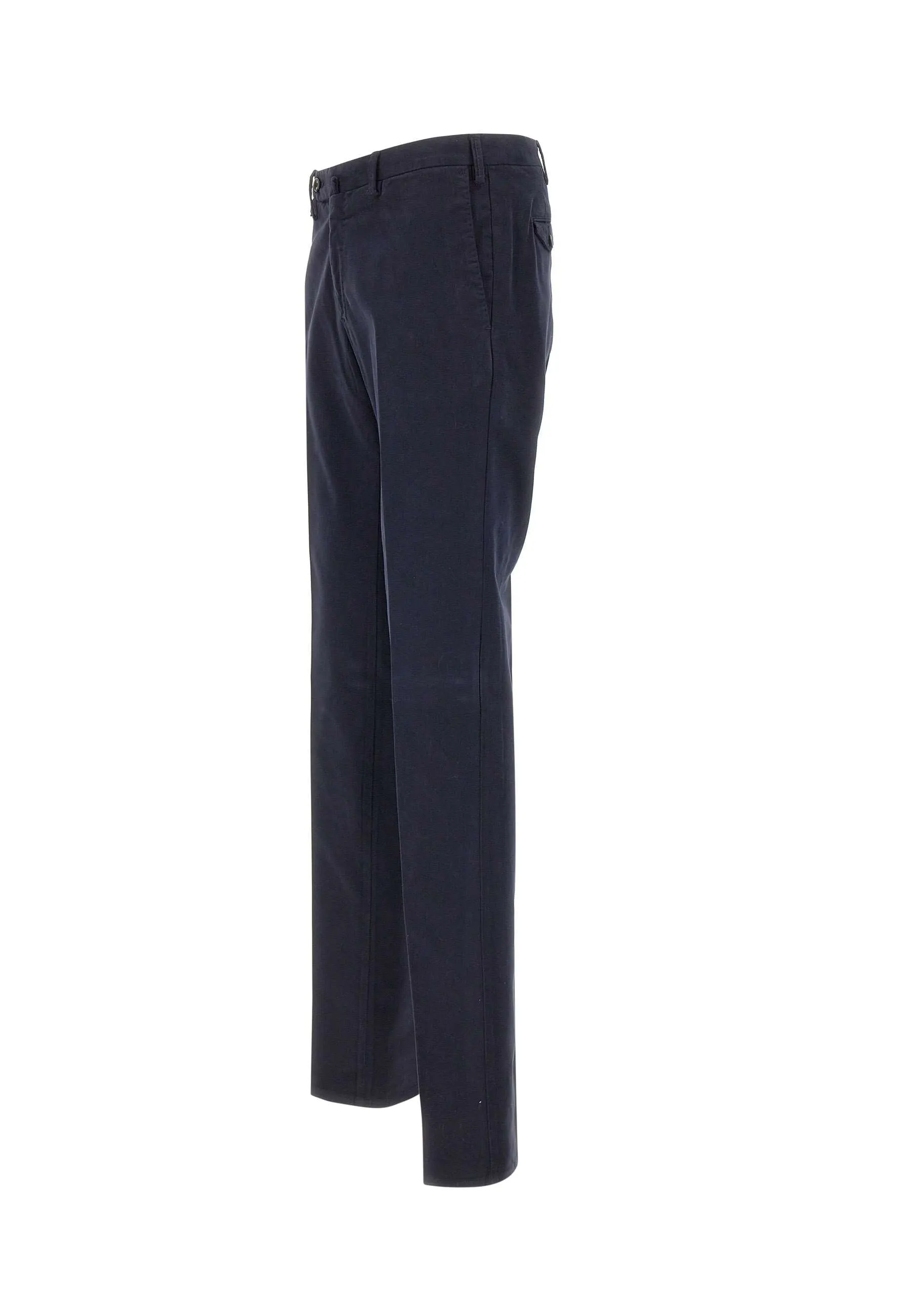 Navy Blue Cotton Modal Trousers