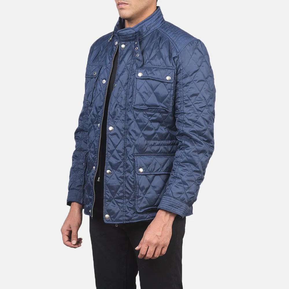 Nelson Quilted Blue Windbreaker Jacket