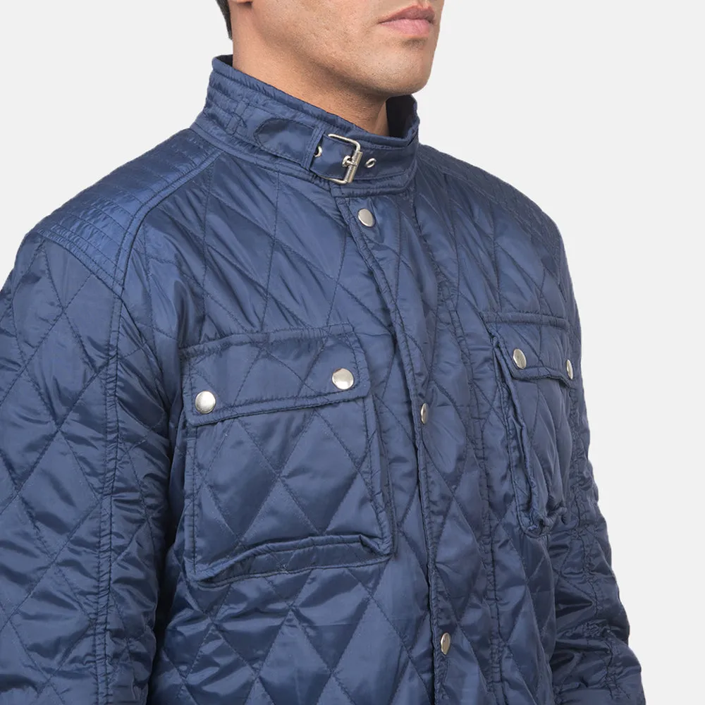 Nelson Quilted Blue Windbreaker Jacket