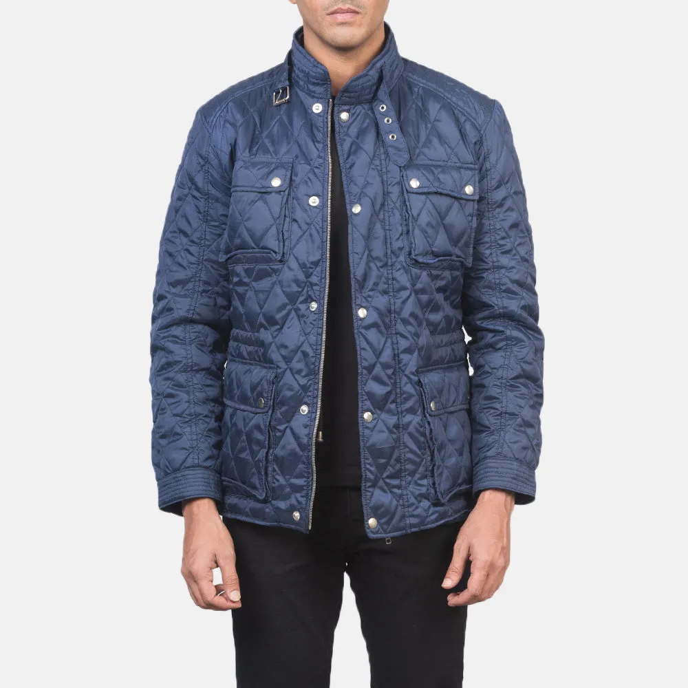 Nelson Quilted Blue Windbreaker Jacket