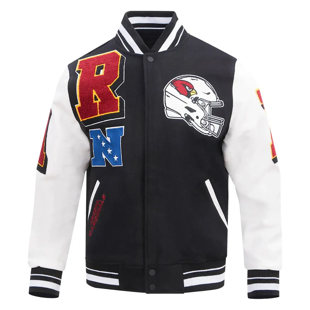 NFL ARIZONA CARDINALS MASHUP MEN'S RIB WOOL VARSITY JACKET