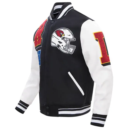 NFL ARIZONA CARDINALS MASHUP MEN'S RIB WOOL VARSITY JACKET