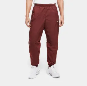 NSW Solo Swoosh Woven Mens Track Pants (Burgundy/White)