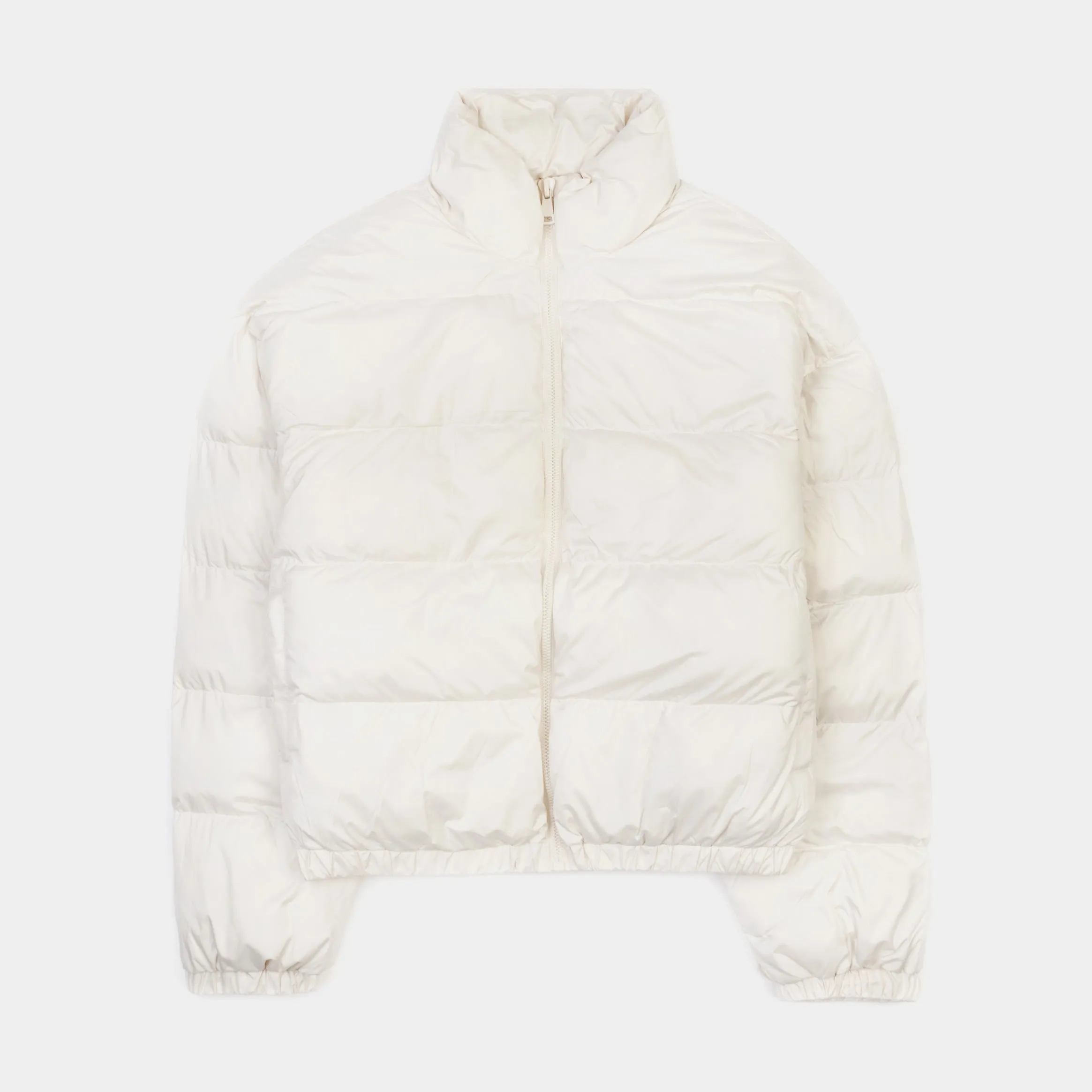 Nylon Puffer Womens Jacket (Beige)