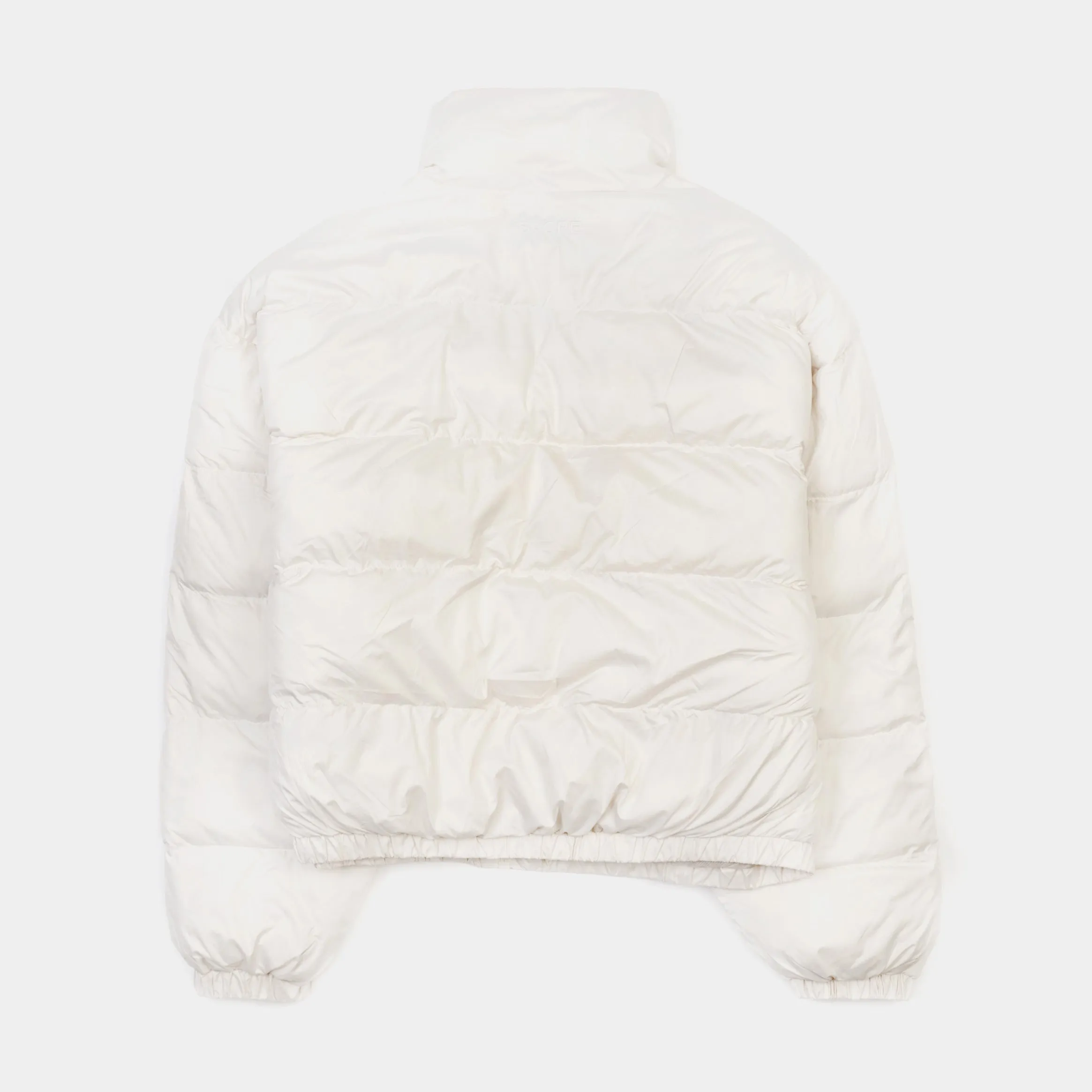 Nylon Puffer Womens Jacket (Beige)