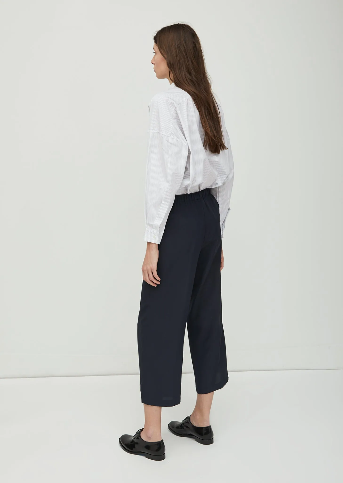 Oversized Microstripe Shirt