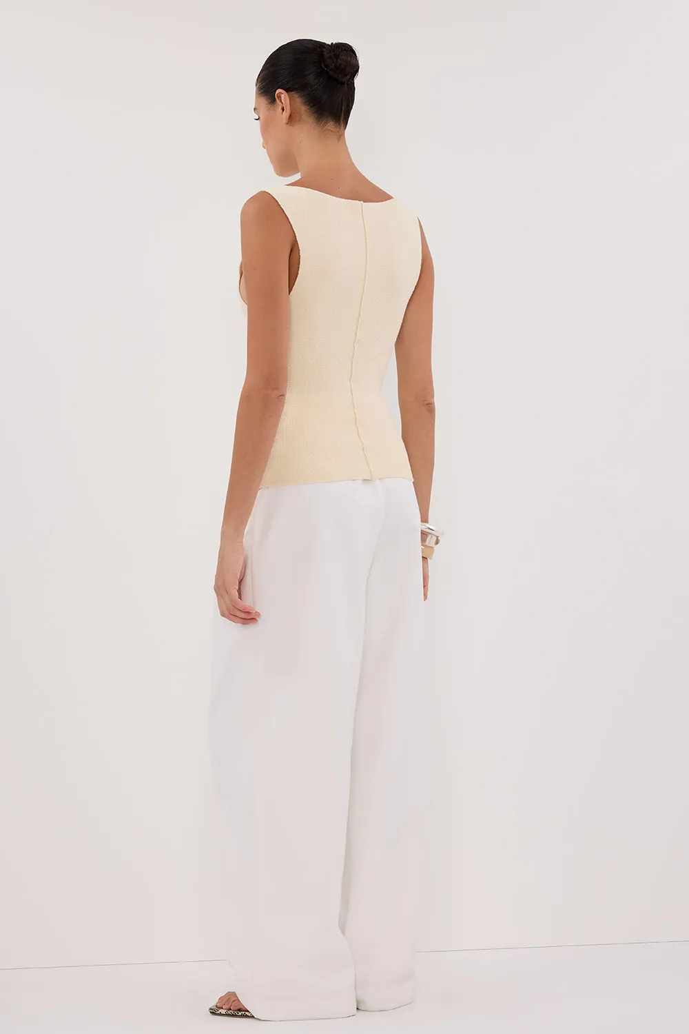 OWEN CREAM BOAT NECK TOP