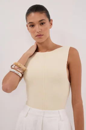 OWEN CREAM BOAT NECK TOP