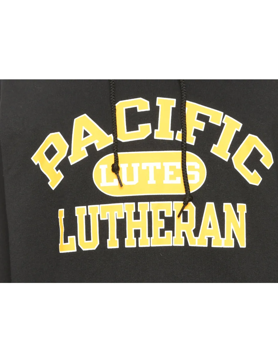 Pacific Lutheran Jerzees Printed Black & Yellow Sweatshirt - M