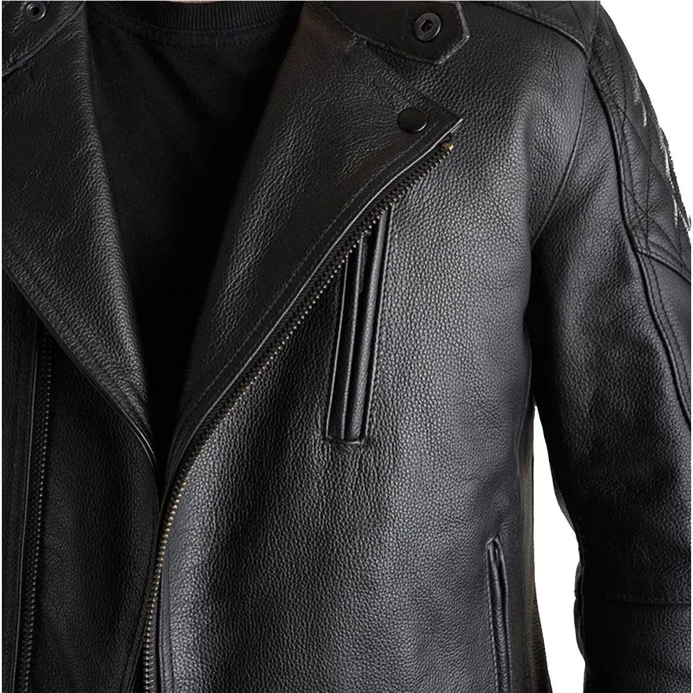 Pando Moto Twin Leather Jacket Black