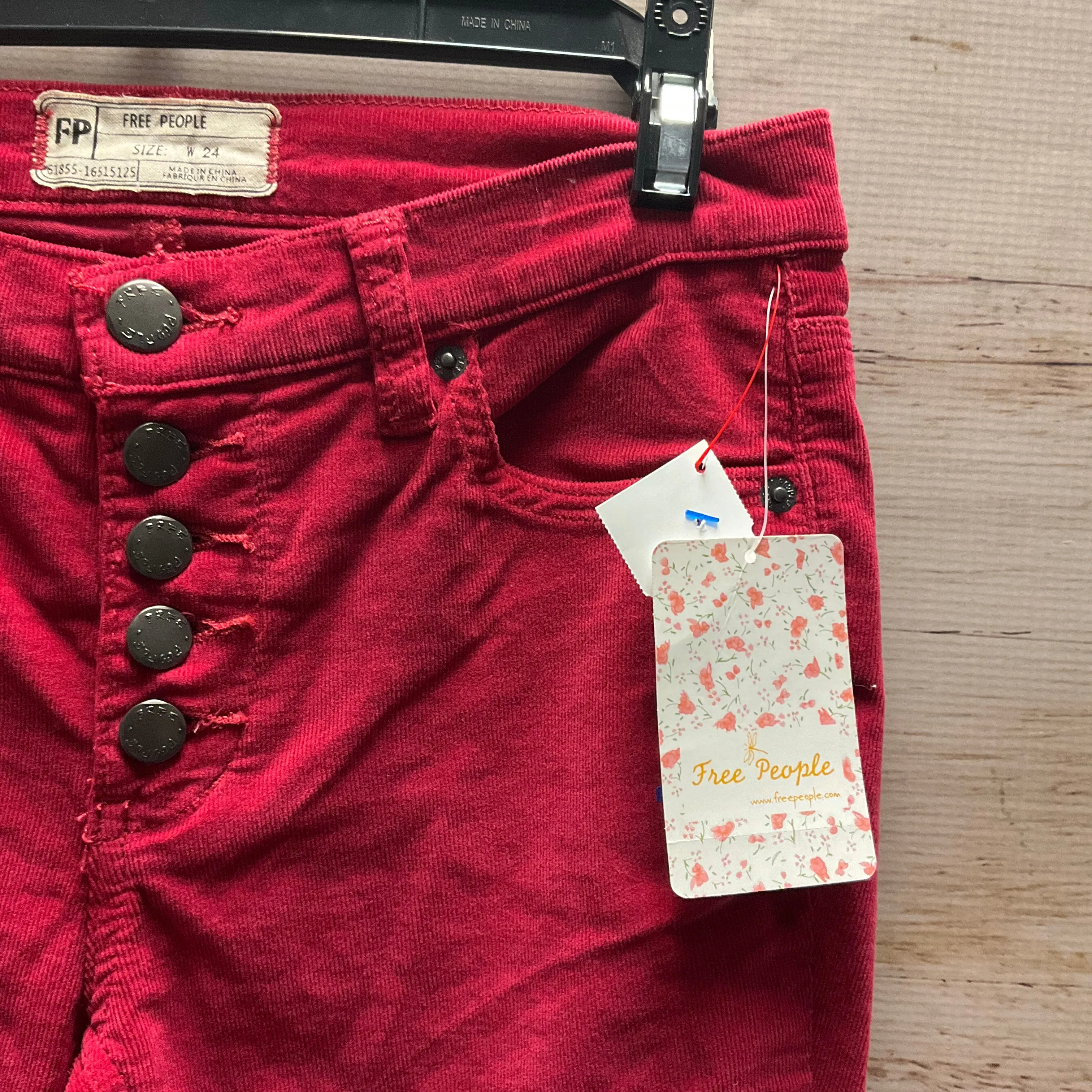 Pants Corduroy By Free People In Red, Size: 2