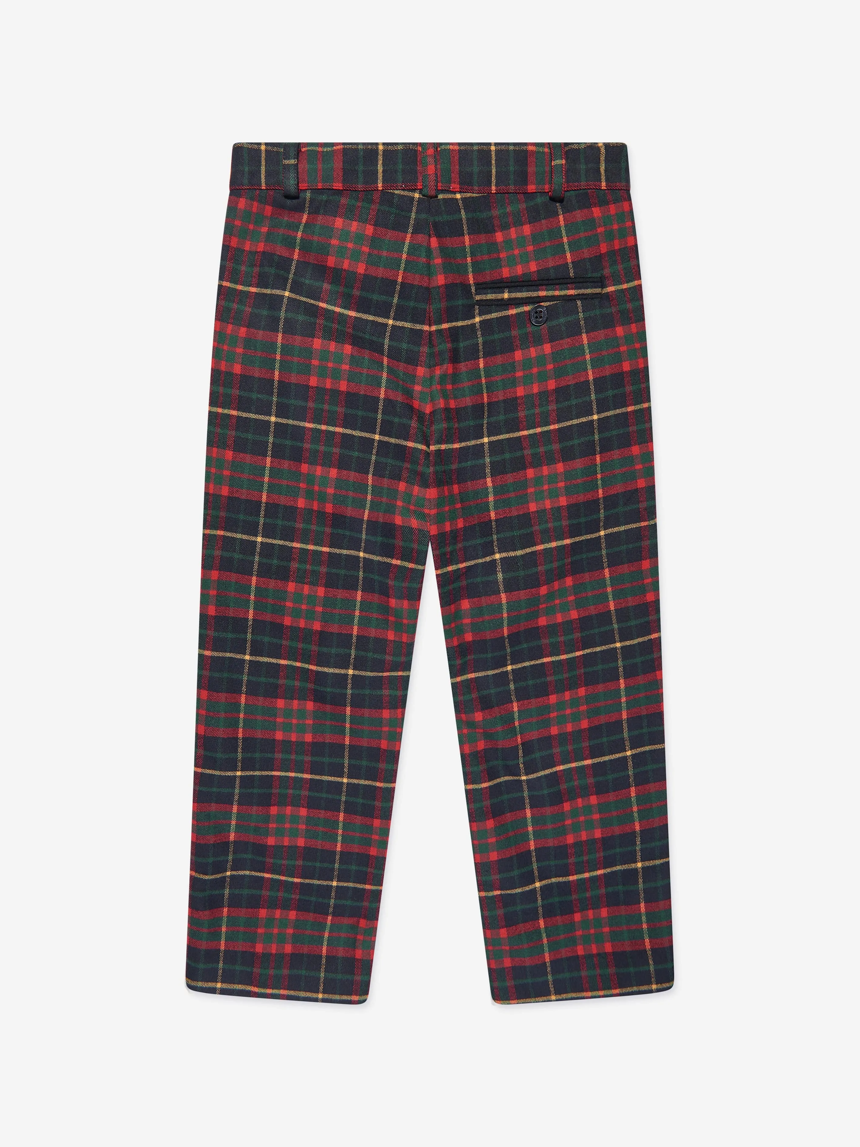 Patachou Boys Tartan Trousers in Navy