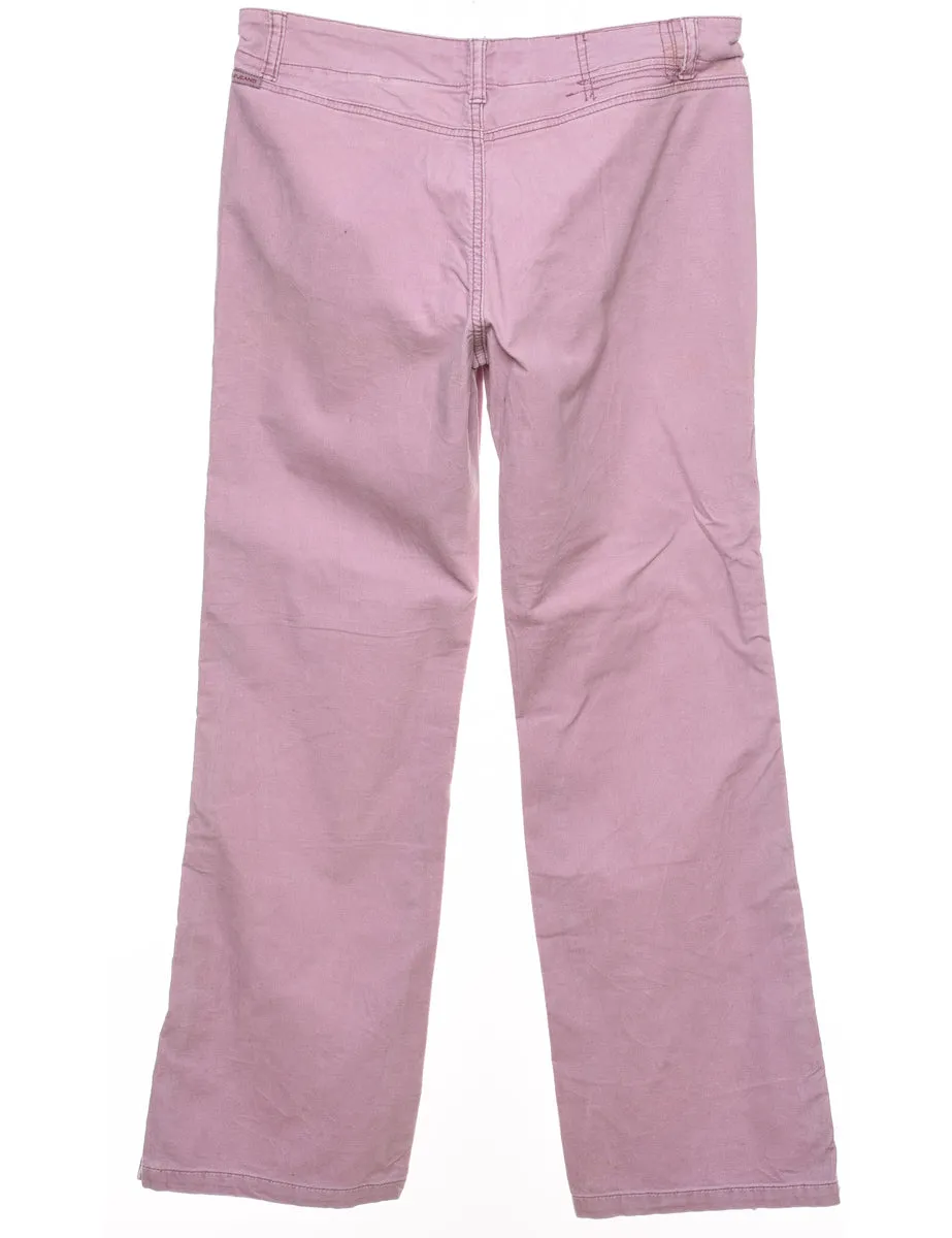 Pink 1990s Straight-Fit DKNY Trousers - W32 L31