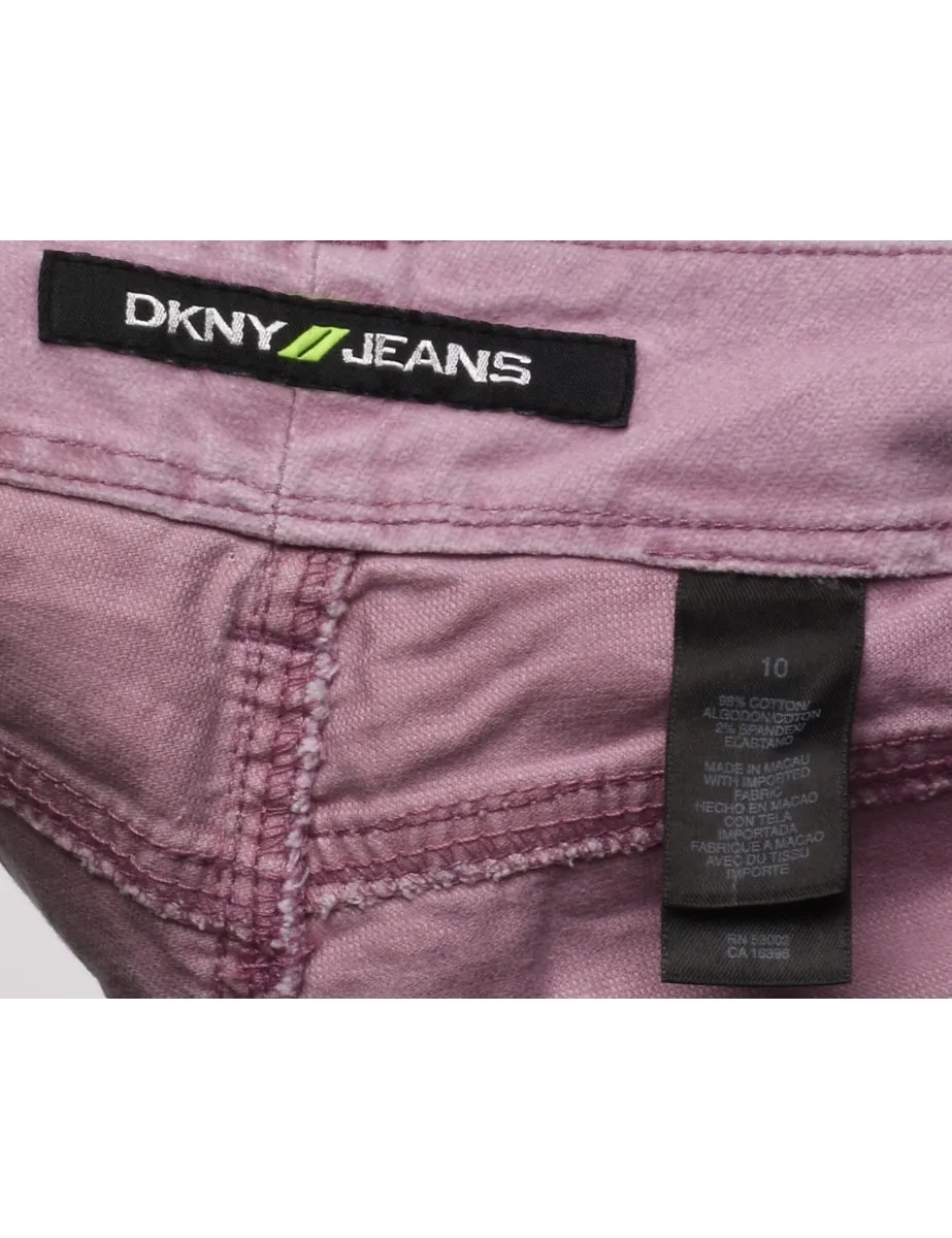 Pink 1990s Straight-Fit DKNY Trousers - W32 L31