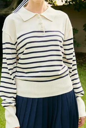 [PlayDEBB]Classic Stripe Polo KNIT_NV(DDCMK2006M)