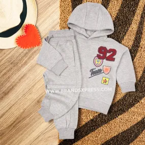 PRMK Team 92 Embroided Badge Quilted Hoodie & Trouser 2 Piece Set 13411