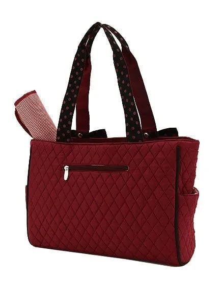 QSD2703 Quilted Solid Diaper Bag