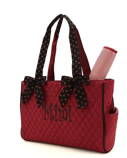 QSD2703 Quilted Solid Diaper Bag