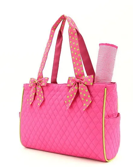 QSD2703 Quilted Solid Diaper Bag