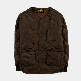 Quilted Liner Mens Jacket (Brown)