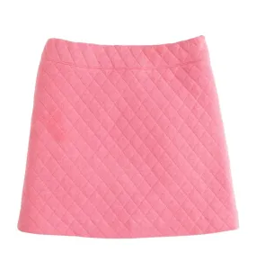 Quilted Mini Skirt- Rose