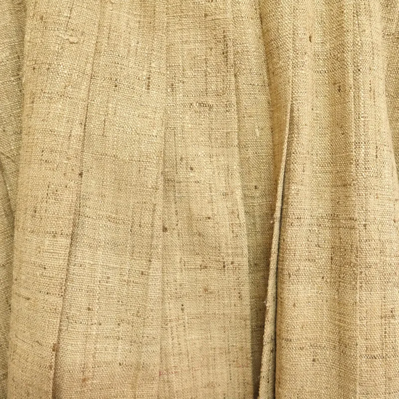 raw silk pleated wrap skirt