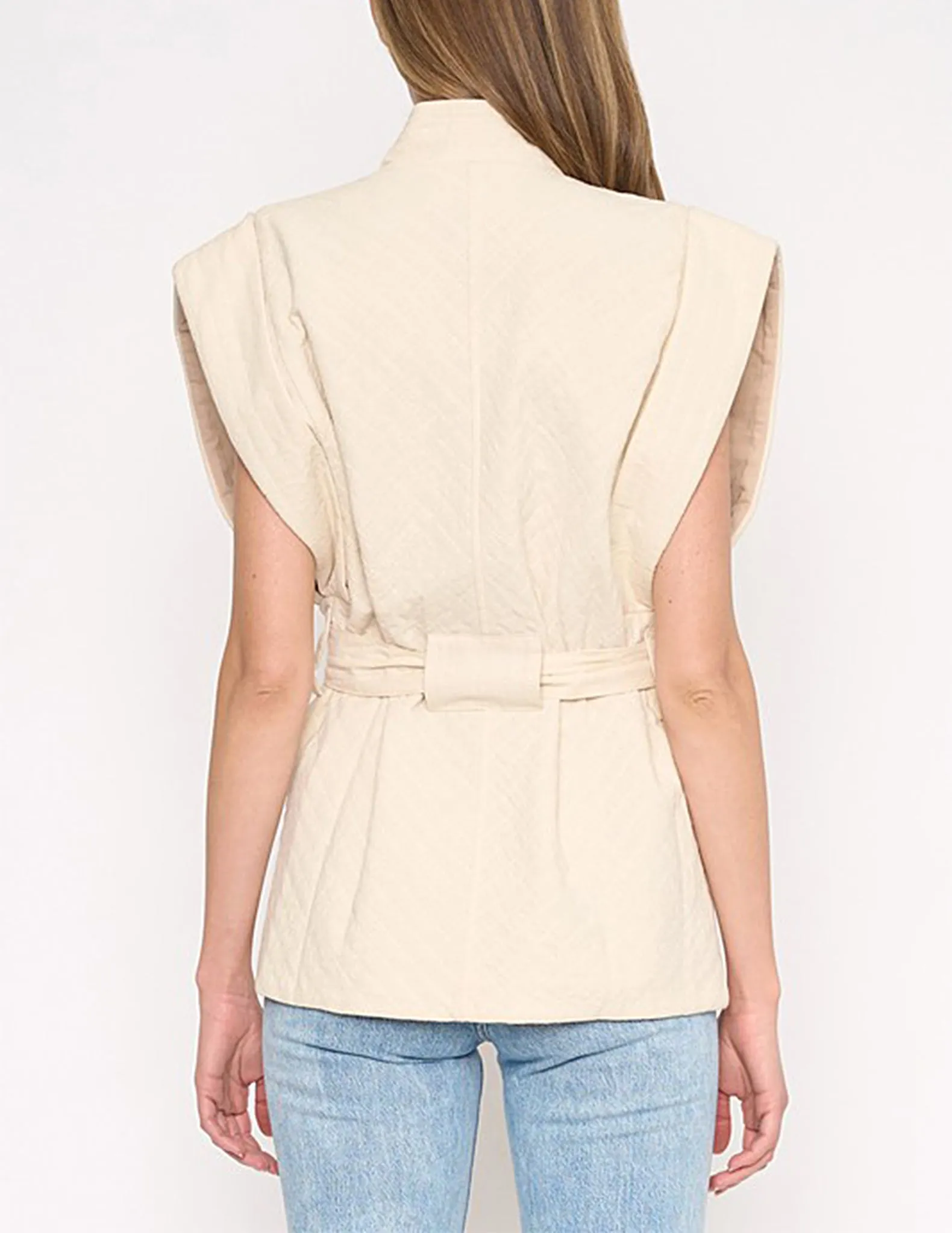 Reign Quilted Ivory Vest