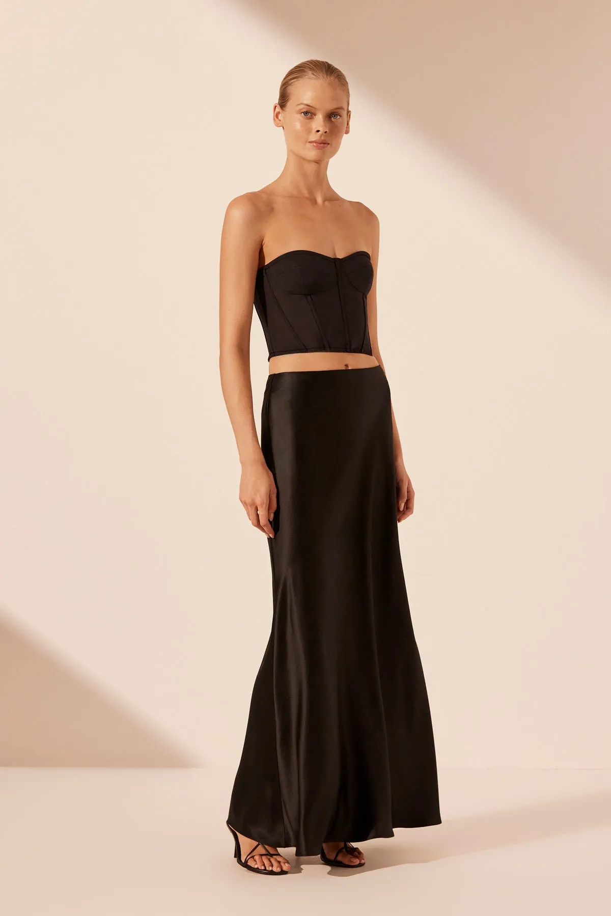 SAVANNA MAXI SKIRT - BLACK