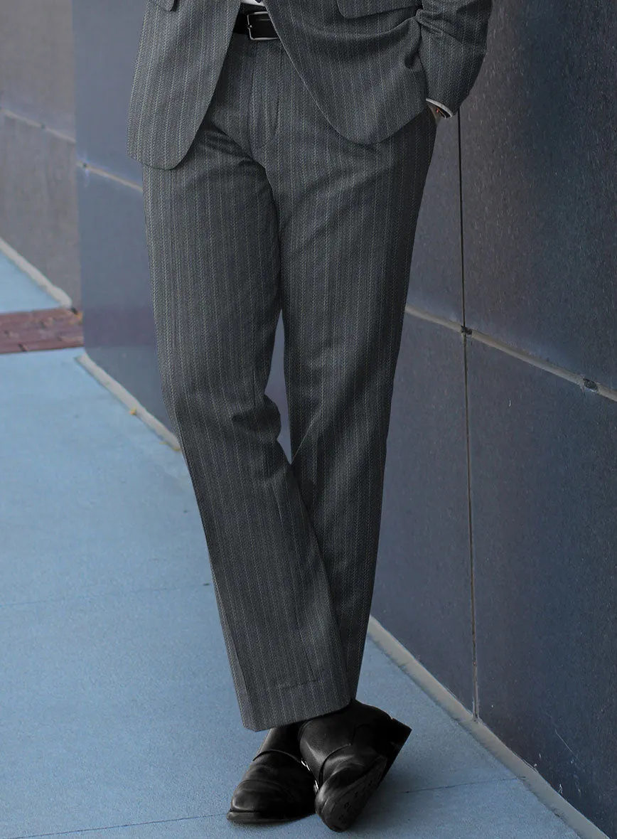 Scabal Londoner Metra Gray Wool Suit