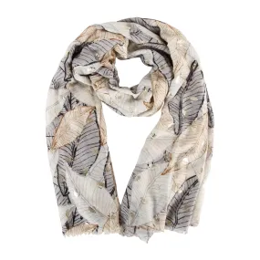 Scarf - Leaf Silver