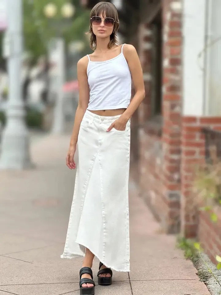 Selma Pieced Demin Maxi Skirt