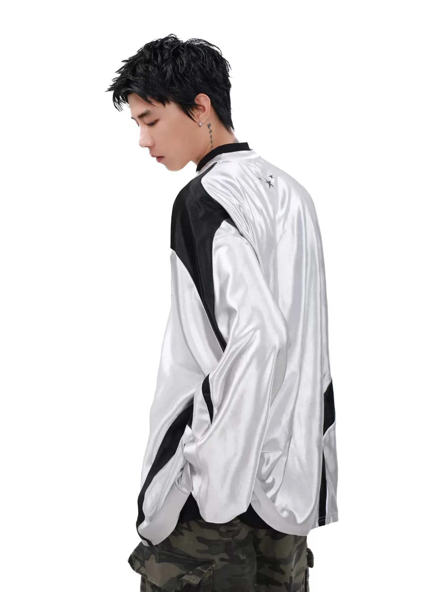 Shiny Flowy Long Sleeve T-Shirt