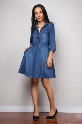 Short Denim dress, summer dress