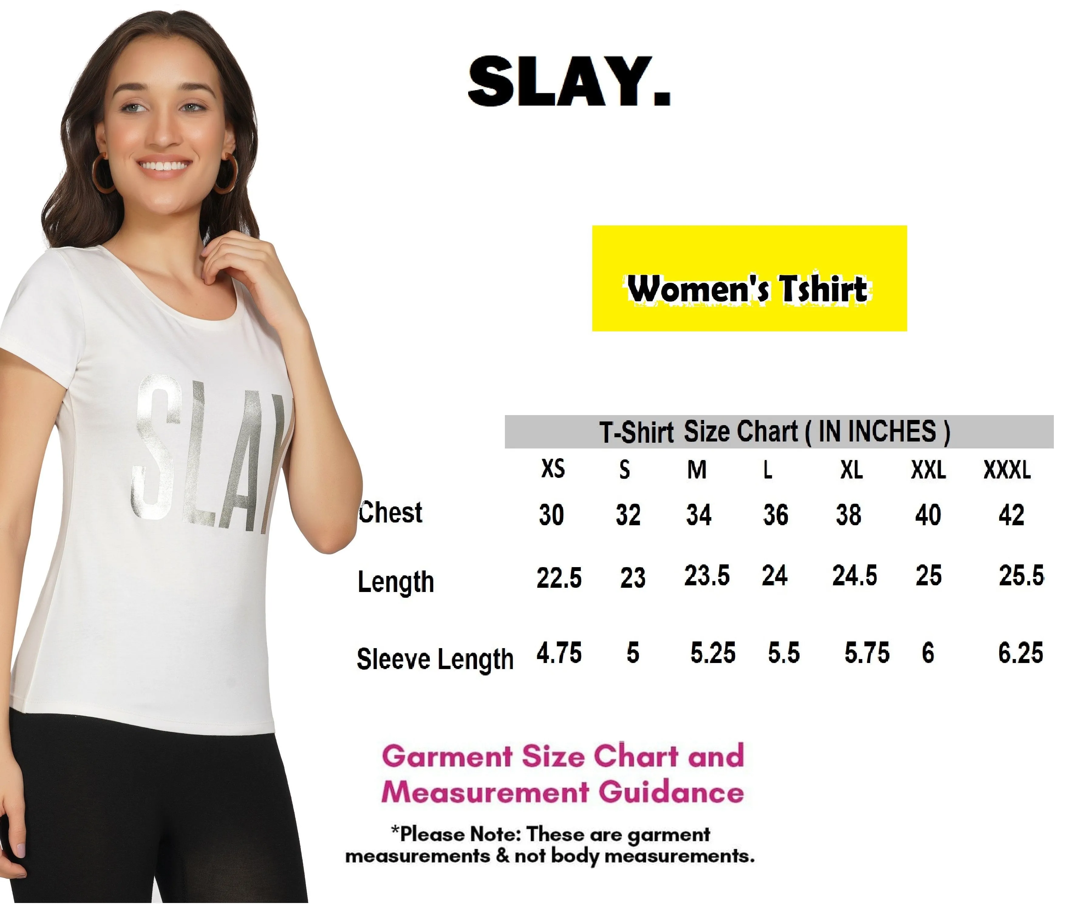 SLAY. Women's Limited Edition Silver Foil Printed T-shirt Reflective Print