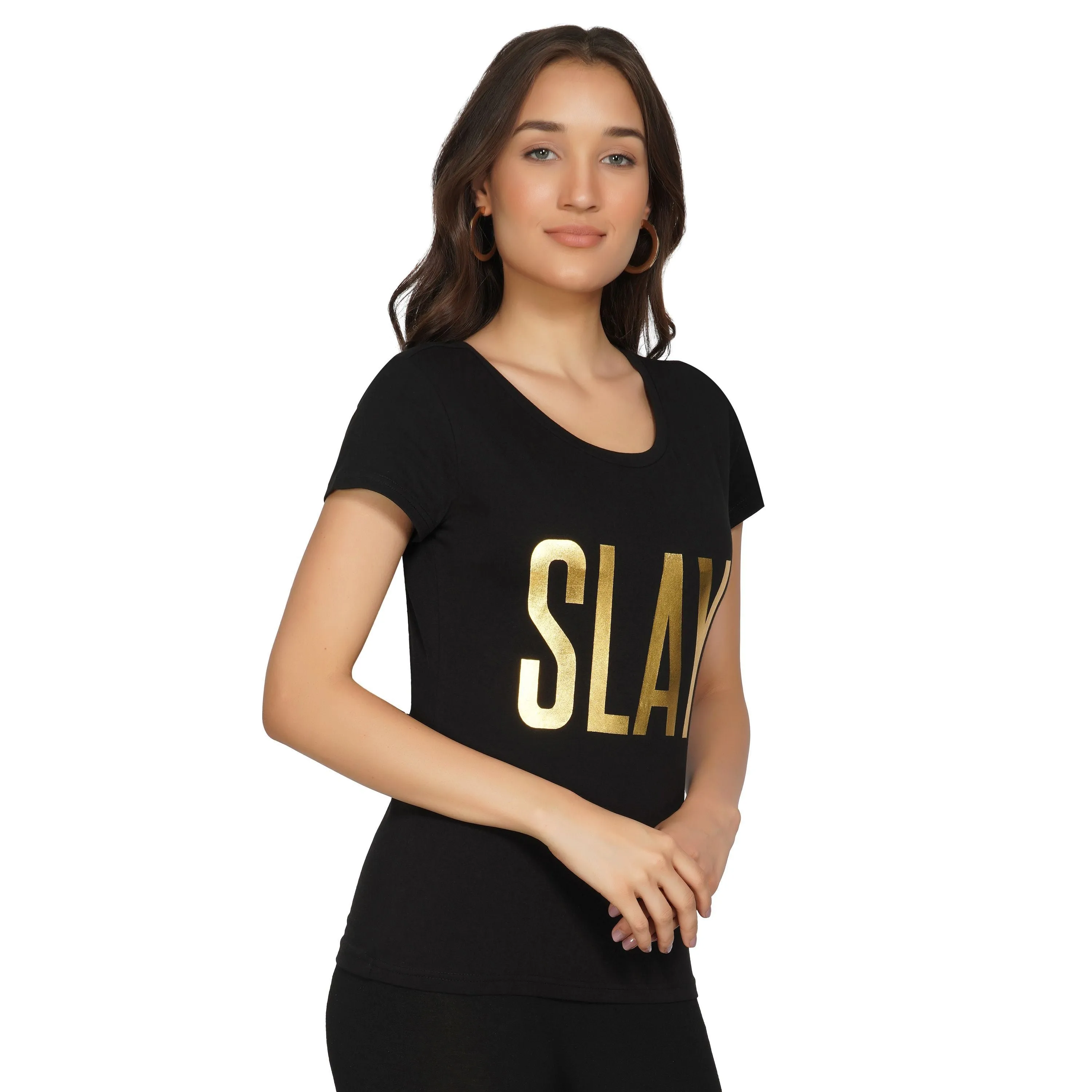 SLAY. Women's T-shirt Limited Edition Gold Foil Reflective Print