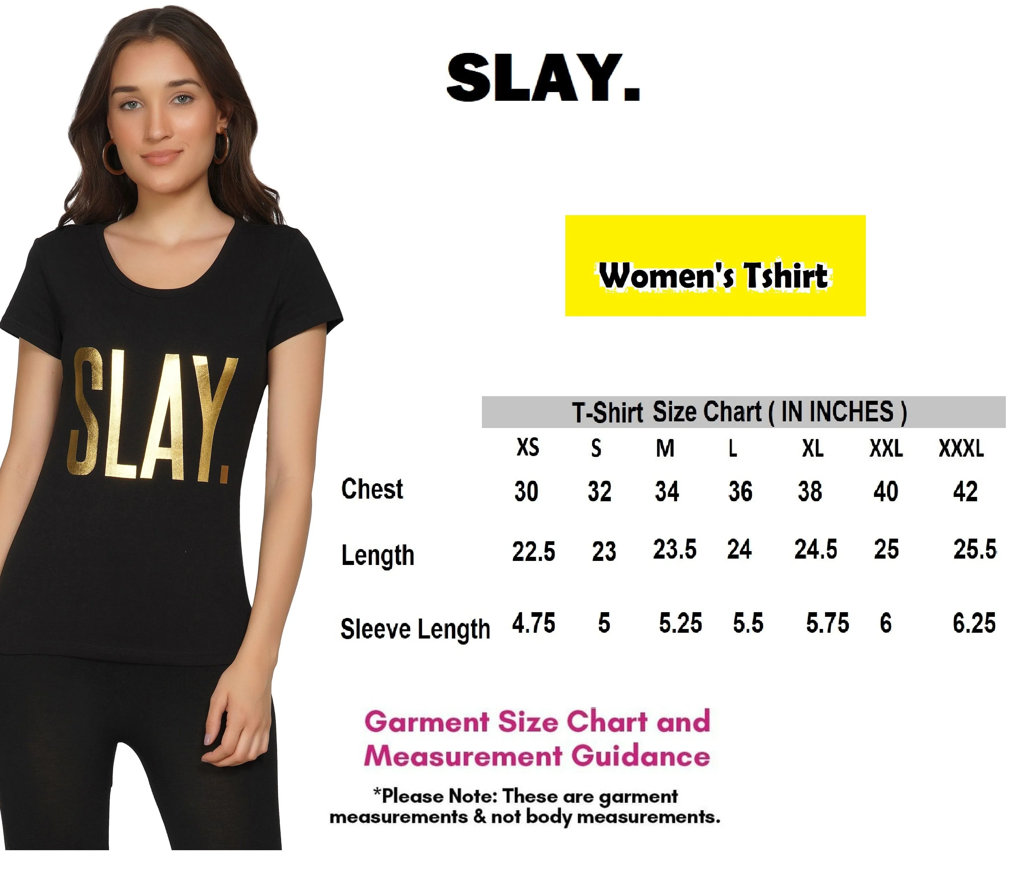 SLAY. Women's T-shirt Limited Edition Gold Foil Reflective Print